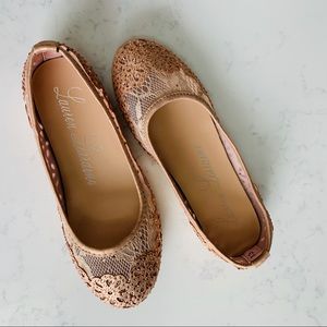 Lace + Bejeweled flats